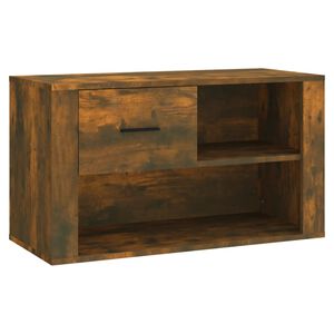 vidaXL Pantofar, stejar fumuriu, 80x35x45 cm, lemn prelucrat