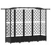 vidaXL Pat Ridicat cu Trellis și Acoperiș Negru 203,5 x 40 x 125 cm PP
