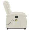 vidaXL Fotoliu de masaj rabatabil cu ridicare, crem, catifea