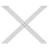 vidaXL Picioare de masă &icirc;n formă de X, 2 buc., alb, 90x(72-73) cm, oțel