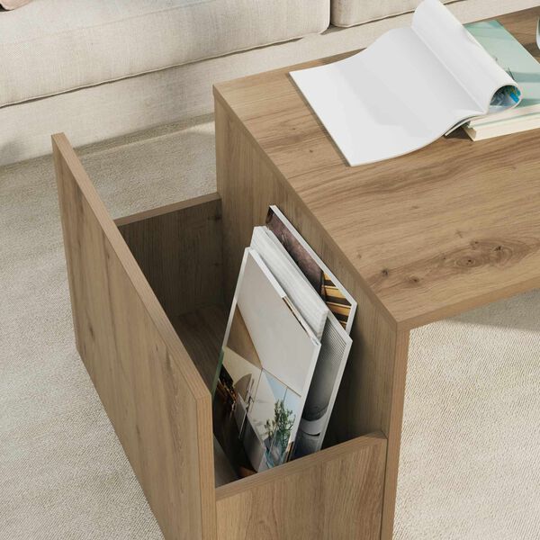 vidaXL Masă de cafea Stejar Artizanal 90 x 45 x 35 cm Lemn compozit