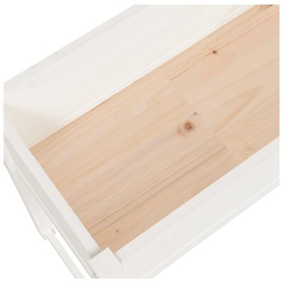 vidaXL Jardinieră, alb, 78x40x81 cm, lemn masiv de pin