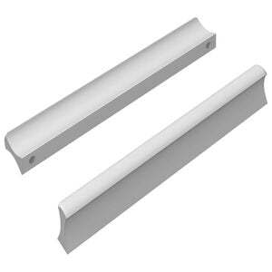 vidaXL M&acirc;nere Simplu 2 buc. Argintiu 105.7 x 7.4 x 15.5 mm Aluminiu