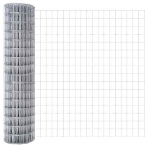 vidaXL Gard Euro Argintiu 1.2 x 10 m Metal zincat prin imersie la cald