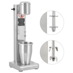 vidaXL Mixer de milkshake, 1 L, oțel inoxidabil