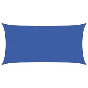 vidaXL P&acirc;nză de umbră 2 x 6 m HDPE Dreptunghiular albastru