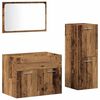 vidaXL Set de mobilier pentru baie 3 pcs Lemn Vechi Lemn compozit