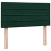 vidaXL Pat box spring cu saltea, verde &icirc;nchis, 90x220 cm, catifea