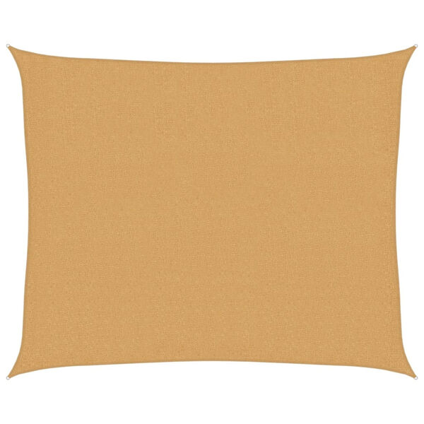 vidaXL P&acirc;nză parasolar nisipiu dreptunghiular 2,5x3m HDPE 160 g/m&sup2;