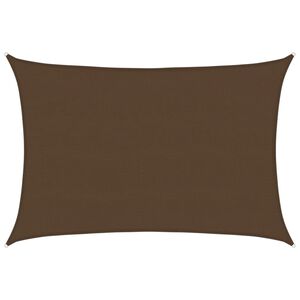 vidaXL P&acirc;nză parasolar, maro, 5x6 m, HDPE, 160 g/m&sup2;