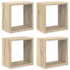 vidaXL Rafturi de perete cub 4 buc. stejar sonoma 26x15x26 cm