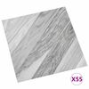vidaXL Plăci de Pardoseală 55 pcs Gri 5,11 m&sup2; PVC