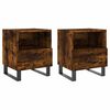 vidaXL Noptiere, 2 buc., stejar fumuriu, 40x35x47,5 cm, lemn compozit