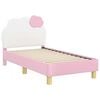 vidaXL Cadru de pat pentru copii cu spătar Roz 70 x 140 cm PU