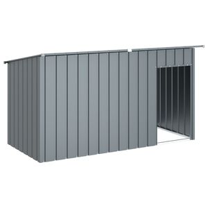 vidaXL Cușcă c&acirc;ine cu acoperiș antracit 196x91x110 cm oțel galvanizat