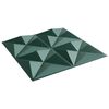 vidaXL Panouri de perete 12 buc. verde 50x50 cm XPS 3 m² origami