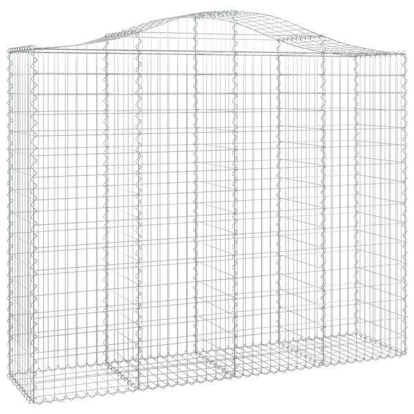vidaXL Coșuri gabion arcuite 14 buc 200x50x160/180 cm, fier galvanizat