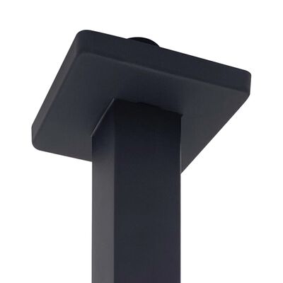 vidaXL Braț suport de duș, negru, 20 cm, oțel inoxidabil 201, pătrat