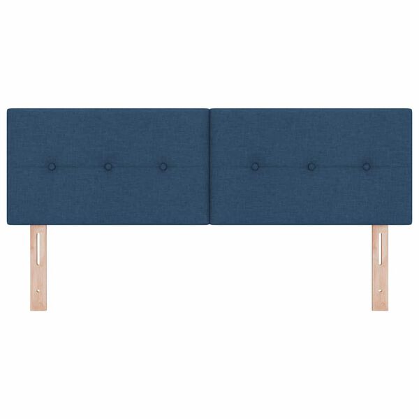 vidaXL Tăblie cap cu headboard albastru 160 cm Piele artificială