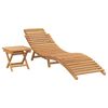 vidaXL Șezlong 2 pcs Maro 198 x 55 x 58,5 cm Lemn solid de tec