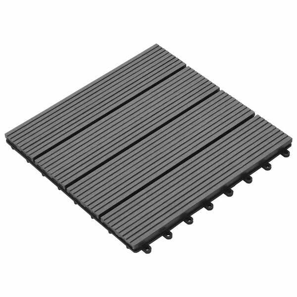 vidaXL Plăci pentru Deck 11 pcs Gri 30 x 30 cm Lemn compozit