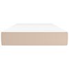 vidaXL Saltea de pat cu arcuri, cappuccino, 90x200x20 cm, piele eco