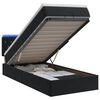 vidaXL Pat Ottoman cu Saltea și LED Negru 100 x 200 cm Catifea