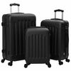 vidaXL Set de Valize 3 pcs Negru 50 x 31 x 78 cm Plastic ABS și Oțel