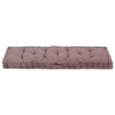 vidaXL Pernă podea canapea din paleți, gri taupe, 120x40x7 cm, bumbac