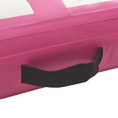 vidaXL Saltea gimnastică gonflabilă cu pompă roz 700x100x20 cm PVC
