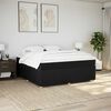 vidaXL Pat box spring cu saltea, negru, 180x200 cm, catifea
