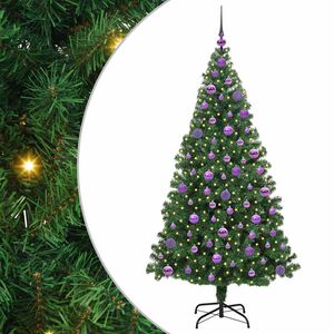 vidaXL Brad de Crăciun artificial Verde 180 cm PVC și Oțel și Plastic