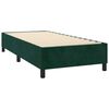 vidaXL Pat box spring cu saltea, verde &icirc;nchis, 90x200 cm, catifea