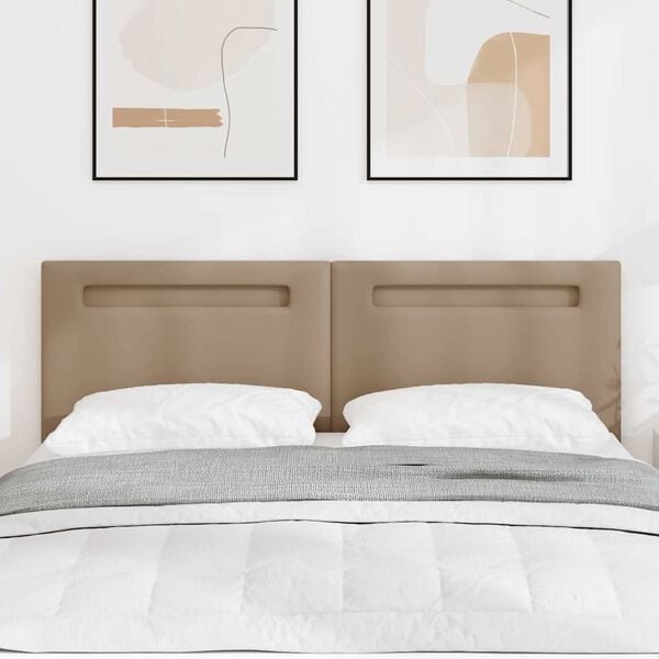 vidaXL Tăblie LED Cappuccino 160 cm Piele artificială