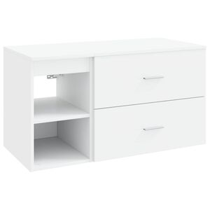 vidaXL Set de mobilier pentru baie 2 pcs Alb Lemn prelucrat