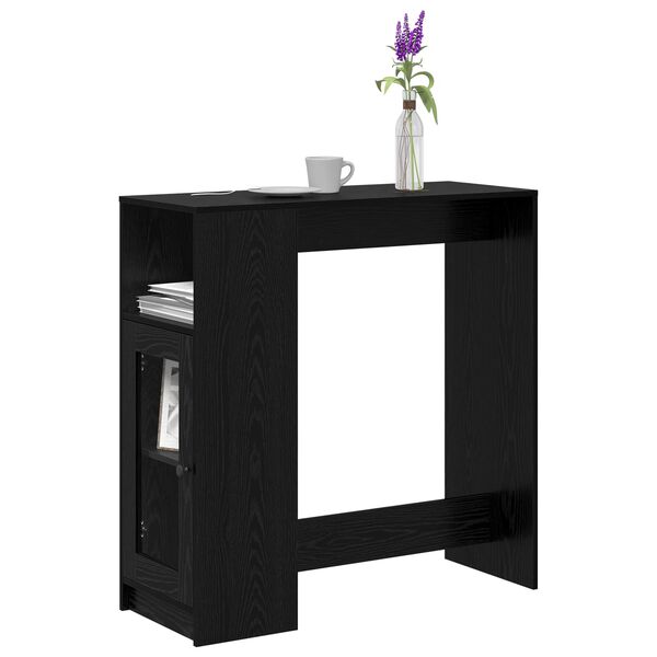 vidaXL Masă de bar Stejar Negru 101 x 40 x 103,5 cm Lemn compozit
