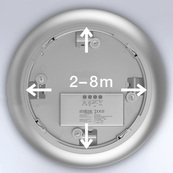 Steinel Plafonieră senzor de exterior DL Vario Quattro LED WW argintiu