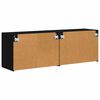 vidaXL Dulap TV de perete 2 pcs Negru 59,5 x 31 x 40 cm Lemn compozit
