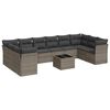 vidaXL Set canapele de grădină cu perne, 11 piese, gri, poliratan