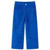 Pantaloni pentru copii, velur, albastru cobalt 104
