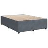 vidaXL Pat box spring cu saltea, gri &icirc;nchis, 140x190 cm, catifea