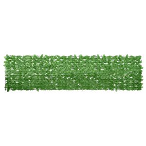 vidaXL Paravan de balcon, frunze verzi, 300x75 cm