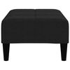 vidaXL Canapea extensibilă cu 2 locuri cu taburet, negru, microfibră