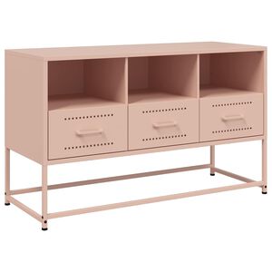 vidaXL Dulap TV, roz, 100,5x39x60,5 cm, oțel
