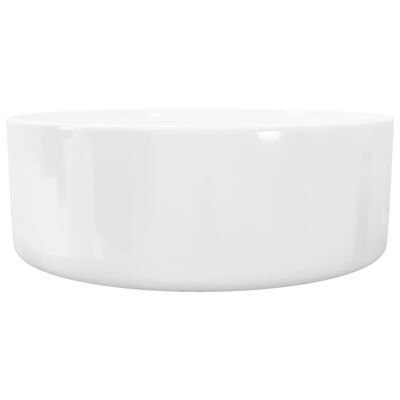 vidaXL Chiuvetă de baie din ceramică, rotundă, 40 x 15 cm, alb