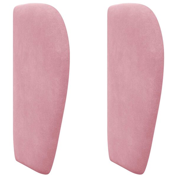 vidaXL Ureche pentru Tăblie Roz 40 x 23 x 6 cm Catifea