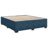 vidaXL Pat box spring cu saltea, albastru, 200x200 cm, catifea