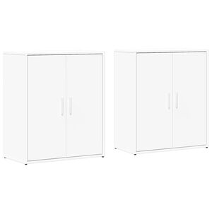 vidaXL Dulapuri, 2c., alb, 60x31x70 cm, lemn prelucrat