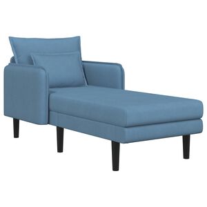 vidaXL Șezlong supradimensionat albastru Țesătură de catifea