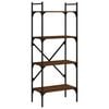vidaXL Bibliotecă cu 4 niveluri, stejar maro, 56x31,5x138,5 cm, lemn